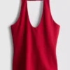 Top halter de algodón enriquecido