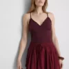 Top tipo babydoll con cuello en V