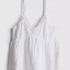 Top tipo camisola con volantes tejidos, ideal para estar por casa