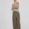 Top tipo camisola elástico con alto contenido en algodón