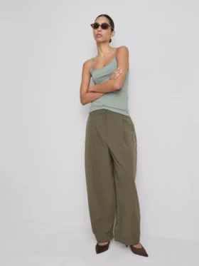 Top tipo camisola elástico con alto contenido en algodón