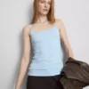 Top tipo camisola elástico con alto contenido en algodón