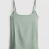 Top tipo camisola elástico con alto contenido en algodón