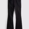 Vaqueros acampanados de algodón denim de talle medio