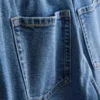 Vaqueros ajustados de cintura alta de denim de algodón
