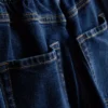 Vaqueros ajustados de cintura alta de denim de algodón