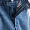Vaqueros ajustados de cintura alta de denim de algodón