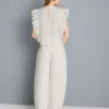 Vaqueros de algodón denim con corte acampanado