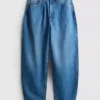 Vaqueros de algodón denim con corte acampanado