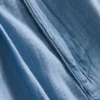 Vaqueros de algodón denim con pliegues y pernera ancha