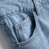 Vaqueros de algodón denim de talle medio y pierna ancha