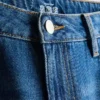 Vaqueros de algodón denim de talle medio y pierna ancha