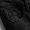 Vaqueros de algodón denim de talle medio y pierna ancha