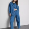 Vaqueros de Chándal ajustados de denim de algodón