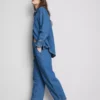 Vaqueros de Chándal ajustados de denim de algodón