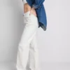 Vaqueros de denim de algodón de corte recto