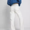 Vaqueros de denim de algodón de corte recto