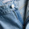 Vaqueros de denim de algodón de corte recto