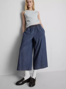 Vaqueros tipo culotte de pierna ancha