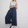Vaqueros tipo culotte de pierna ancha