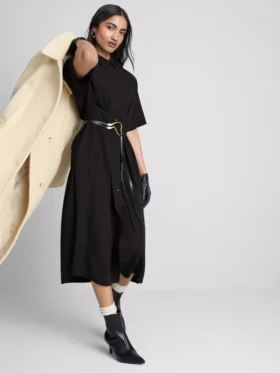 Vestido camisero midi