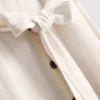 Vestido camisero midi de manga corta