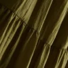 Vestido largo holgado con volantes