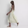 Vestido midi de algodón con botones