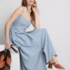 Vestido midi de algodón con botones