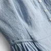 Vestido midi de algodón con botones