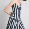 Vestido midi de algodón con tirantes tipo corsé