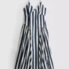 Vestido midi de algodón con tirantes tipo corsé
