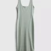 Vestido midi de cuello cuadrado «Second Skin»