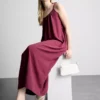 Vestido midi de tirantes