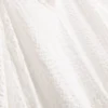 Vestido midi holgado de algodón seersucker