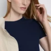 Vestido mini tipo camiseta ajustado de canalé