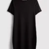 Vestido mini tipo camiseta ajustado de canalé