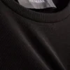 Vestido mini tipo camiseta ajustado de canalé