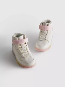Zapatillas altas luminosas con diseño de unicornio