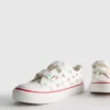Zapatillas bajas de lona con estampado floral