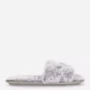 Zapatillas de Casa mullidas con tiras cruzadas