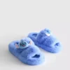 Zapatillas de Casa mullidas de Disney con dos tiras de Stitch