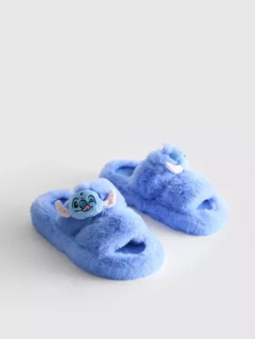 Zapatillas de Casa mullidas de Disney con dos tiras de Stitch