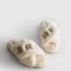 Zapatillas de casa tipo mule con tiras cruzadas de piel sintética