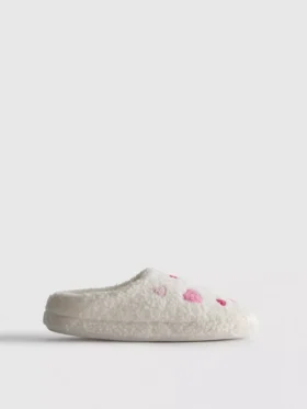 Zapatillas de felpa con corazón