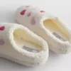 Zapatillas de felpa con corazón