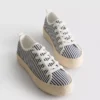 Zapatillas de lona con suela plana de yute