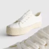 Zapatillas de lona con suela plana de yute