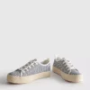 Zapatillas de lona con suela plana de yute