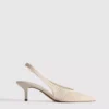 Zapatos de Tacón con puntera puntiaguda de malla tejida